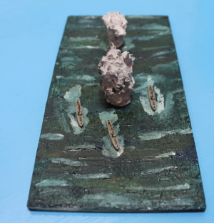 Diorama 3 Minenräumer mit explodieren Minen (1 St.) D 1940 Unbekannt